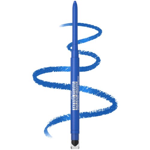 MAYBELLINE Tattoo Studio Automatic Gel Pencil Waterproof Eyeliner, Blendable, Smudge Resistant, Matte Eyeliner For Up To 36HR Wear, Sleepless Sapphire