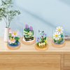 SYMIBRICK Flower Bouquet Building Set, 668PCS Mini Bricks Botanical Collection Building Blocks with Display Case, Artificial Plant Flowers Set for Adults, Birthday for Her (Lotus)