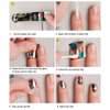 WOKOTO 10 Rolls Solid Color Nail Art Foil Stickers Starry Sky Full Wraps Adhesive Nail Transfer Decals Manicure Decoration (0.98inchs*39.4inchs)