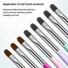 MUSILAN Nail Art Brushes Set,8PCS Uv Gel Nail Brush Poly Extension Gel Brush for Nail Art Nail Design Brush Gel Nail Brush for Nail Extension Nail Powder Nail Art Tips Builder Brush Nail Painting Set