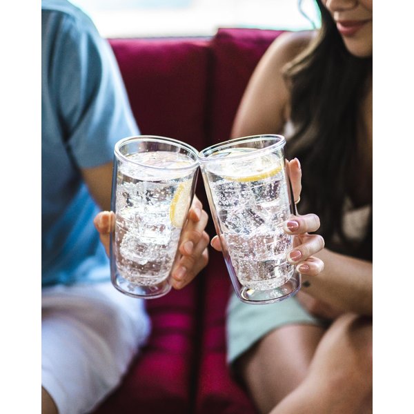 Tervis Clear & Colorful Tabletop Made in USA Double Walled Insulated Tumbler Travel Cup Keeps Drinks Cold & Hot, 16oz - 4pk, Quartz