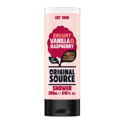Cussons Vanilla Milk and Raspberry Original Source Shower Gel