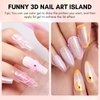 Makartt Nail Rhinestone Glue with 3D Nail Gel Kit, Nail Charm Glue Super Strong Gel Nail Glue for Nail, 3D Sculpting Gel for Drawing Molding Embossed and Decoration DIY Nail Art