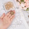 Beebeecraft 1 Box 100Pcs Hoop Earring Findings 18K Gold Plated 20mm Wine Glass Charms Rings with 0.7mm Pin DIY Earring Beading for Hoop Earrings Making