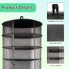 Growsun Herb Drying Rack, 2ft Diameter 8 Tiers Hanging Mesh Drying Rack w/Garden Pruning Shears