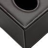 KINGFOM Square Pu Leather Tissue Box Cover, Modern Facial Tissue Holder, Roll Tissues Paper Case Dispenser for Bathroom Vanity Countertop, Night Stands, Office Desk & Car(Brown)
