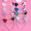Fishdown Cat Ears for Kids Girls, 8 Pack Glitter Cat Ears Headband Rainbow Cat Ears for Daily Wearing and Party Decorations