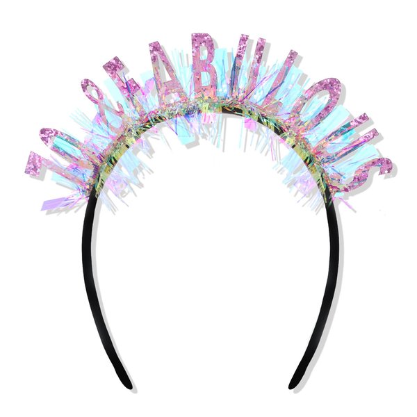 Semato 70th Birthday Decorations Pink 70&FABULOUS Birthday Headband Birthday Crown 70th Birthday Girl Headband Happy Birthday Headband Tiara Birthday Headband for Women