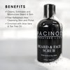 Pacinos Beard and Face Scrub Shave System - Natural Shampoo with Aloe Vera and Tea Tree Extract, Removes Impurities, Organic, 4 fl. oz.