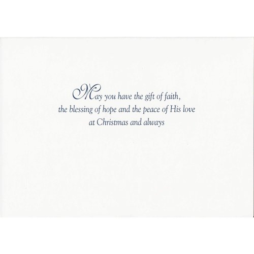 Masterpiece Studios Holiday Classic Collection 16-Count Boxed Religious Christmas Cards with Foil-Lined Envelopes, 7.8" x 5.6", Wisemen at Night (857800)