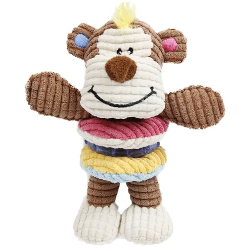 Pet Life ® 'Hugga-Bear' Plush Squeaking and Rubber Teething Newborn Puppy Dog Toy