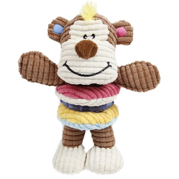 Pet Life ® 'Hugga-Bear' Plush Squeaking and Rubber Teething Newborn Puppy Dog Toy