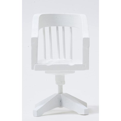 Classics by Handley Dollhouse Miniature White Swivel Desk Chair