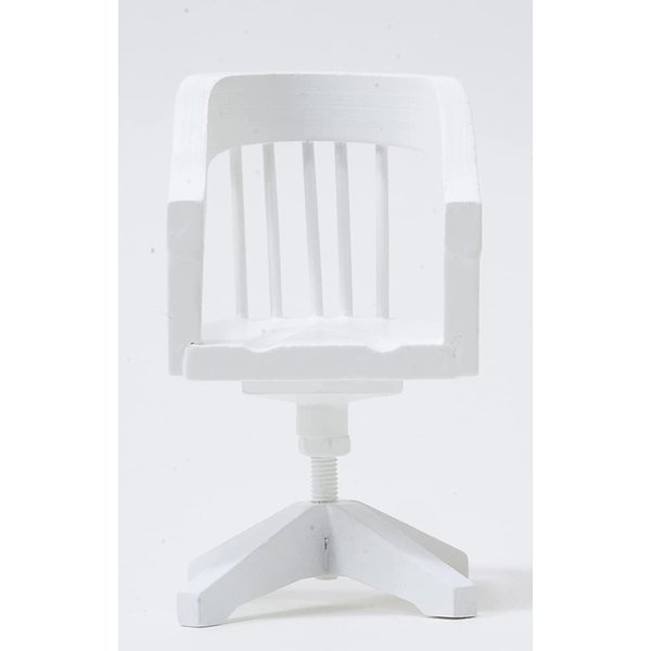 Classics by Handley Dollhouse Miniature White Swivel Desk Chair