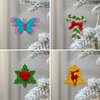 JIALEIXI Wooden DIY Christmas Ornaments, 42PCS Christmas Tree Decorations, Wooden Art Magnets Crafts Painting Kit Hanging Decorations for Home Party Holiday Indoor