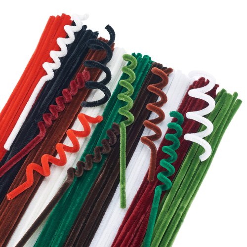 Beadthoven 180pcs Christmas Pipe Cleaners 6mm x 12 Inch Chenille Stems 9 Colors Pipe Cleaners Crafts Supplies Plush Sticks Bulk for DIY Art Creative Crafts Christmas Project Decorations