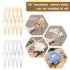 20PCS Small Hair Side Combs French Teeth Hair Combs for Women 5 Teeth Tiny Hair Clip Combs Silver and Gold Plain Blank Crafting DIY Slide Combs Bridal Wedding Veil Comb for Fine Hair