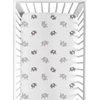 Sweet Jojo Designs Grey and White Boho Bohemian Elephant Boy Girl Gender Neutral Unisex Baby Fitted Crib Sheet Infant Newborn Nursery Toddler Bed Room Standard Mattress Safari Animals Modern Patterned