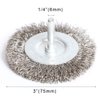 FPPO 4PCS 3 Inch Stainless Steel Wire Wheel Brushes Kit for Drill with 1/4-Inch Shank,Wire Wheels for Power-Operated Grinders