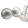 1" Set Of 4 Western Saddle Bright Engraved Concho Screw Back
