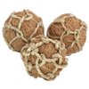 Bonka Bird Toys 1276 (Pk3) Coconut Fiber Balls 3", Parrot Foot Talon Chew Forage Cage Toy, Amazon, African Grey, Pionus, and Similar