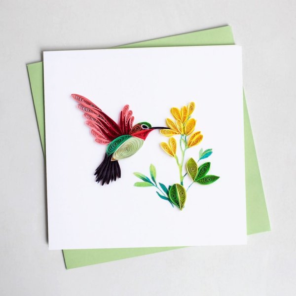 Quilling Card 3D Greeting Cards Hummingbird