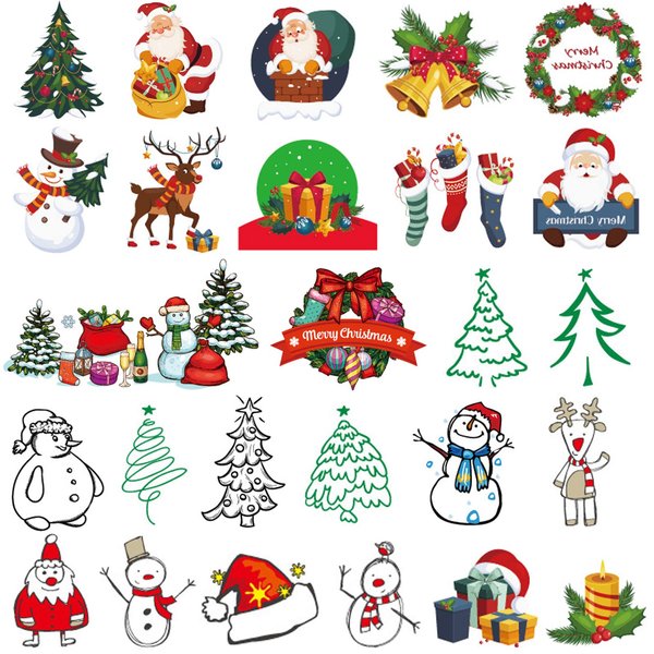 Ooopsiun Christmas Tattoos for Kids - 100+ Tattoos | Christmas Xmas Party Favors and Decorations for Children Kids, Santa Claus, Christmas tree, Snowman, Reindeer