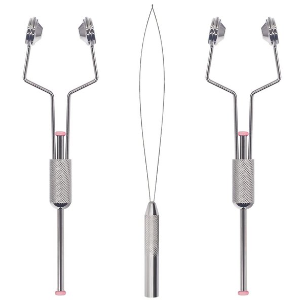 XFISHMAN Fly-Tying-Bobbin-Holder 2 Pack Fly Fishing Ceramic Bobbin with Bobbin Threader Holder Fly Tying Tools Set (Ceramic Bobbin 2 Pack & 1 Bobbin Threader)
