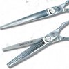 6 Inch Set Includes Hair Cutting Scissors, Thinning Shears and Hair Razor - Includes Leather Shear Case - Perfect for Cutting Men's and Women's Hair (6" Scissors Set)