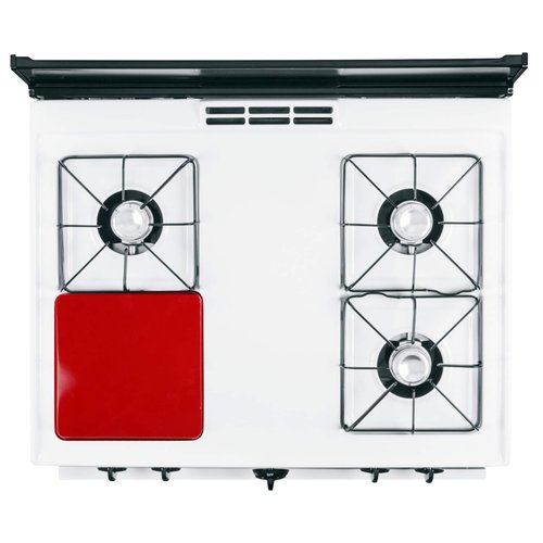 Reston Lloyd Square Gas Stove Burner Cover Set, Set of 4, Red