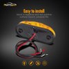 Partsam 4 Pcs 2.5inch Oval Amber Lens 2 Diode LED Trailer Truck Clearance Side Marker Light