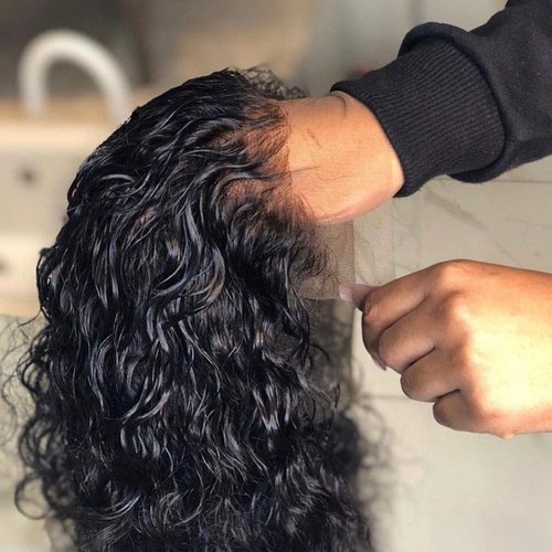 QUINLUX HAIR HD Transparent Lace Front Wigs Human Hair Invisible 13X4 Deep Wave Lace Front wigs Human Hair Pre plucked for Women Glueless Brazilian Curly Human Hair Wig 150% Density 16
