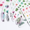 Kalolary 29Pcs Nail Stickers Water Transfer Fresh Nail Decals for Nail Art, Butterfly Palm Leaf Flower Nail Design Stickers for DIY Nails Design Manicure Tips Decorations