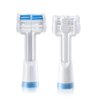 Triple Bristle Sonic GO Travel Toothbrush + Blue Brush Head Replacements 2pk | 3-Sided Toothbrush