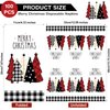 100 Pcs Christmas Napkins Bulk Holiday Disposable Paper Guest Hand Towel Christmas Tree Cocktail Napkins Merry Christmas Hand Napkins for Home Kitchen Winter Xmas Party (17.3 x 12.9 Inch Unfolded)