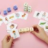 Word Race Cube Game, Wooden Blocks Spelling Games, Alphabet Matching Multiplayer, Stimulates The Brain's Imagination and Creativity, Flash Cards for Kids Suitable for Classroom,Parties