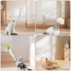 JIARON 6 PCS Interactive Cat Feather Toys, Indoor Hanging Retractable Cat Toy, Self Play Toys Make Fun Excecise