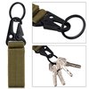 IronSeals Nylon Webbing Keychain Tactical Molle Gear Key Ring, Belt Buckle Metal Hook Backpack Clasp Key Ring Holder (4 PACK)
