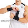 HiRui Wrist Brace Wrist Wraps Compression Wrist Strap, Wrist Support for Work Fitness Weightlifting Sprains Tendonitis, Carpal Tunnel Arthritis, Pain Relief, Adjustable Wristbands 2 PACK (Black, S)