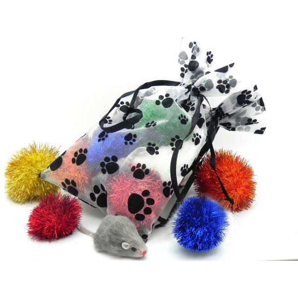 Kats'N Us Cat Sparkle Ball & Mouse Cat Toy Gift Bag Variety Pack