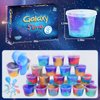 24 Pack Galaxy Slime Kit, Galaxy Slime Cup Party Favors for Girls Boys, 12 Constellations Series Mini Slime Bulk, Wet, Non-Sticky, Stress Relief Toy, Classroom Rewards, Goodie Bag Stuffers for Kids