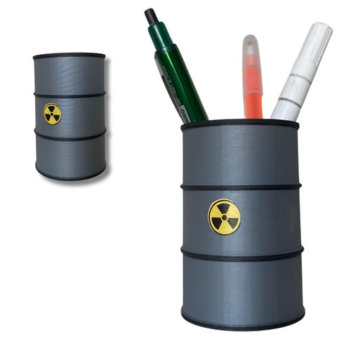 Drum Barrel Pen Holder – 3D Printed, Durable PLA, Unique Industrial Design Desk Organizer for Office & Home – Eco-Friendly, Multifunctional Storage Solution