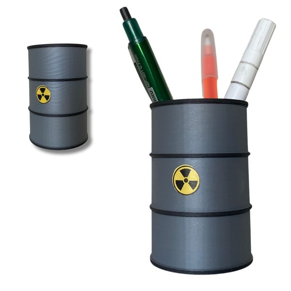 Drum Barrel Pen Holder – 3D Printed, Durable PLA, Unique Industrial Design Desk Organizer for Office & Home – Eco-Friendly, Multifunctional Storage Solution