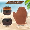 Dexspoeny Sunscreen Applicator for Kids and Self Tanning Mitt Applicator,Sunscreen Applicator and Self Tanning Glove,Tanning Mitt and Brush,Sunscreen Brush Applicator for Face and Hands,Legs(2 Brown)