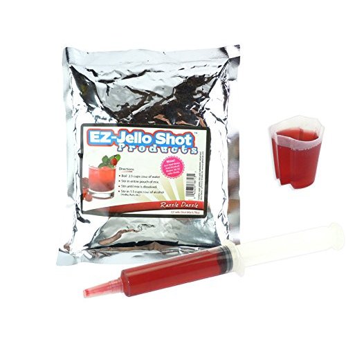 Razzle Dazzle Jello Shot Mix 6.78 oz - Premium Gluten-Free Jello Mix for Tasty Jello Shots - Easy to Make EZ Gelatin Powder Mix for Jello Shots - Adult New Year and Holiday Party Supplies