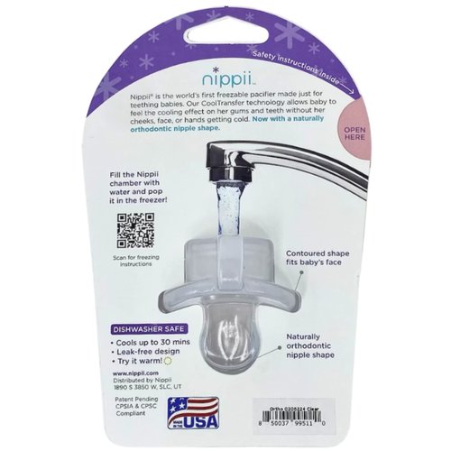 Nippii Orthodontic Shape Freezeable Pacifier - BPA-Free Silicone Teether for Babies