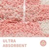 CozeCube Checkered Bath mats for Bathroom Non Slip, Fluffy Absorbent Microfiber Bath mat Washable, Aesthetic Bathroom Rugs, Cute Bath mat for Shower Sink, Blossom Pink, 24" x 16"