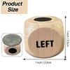 FAILUN 3Pcs Left Right Center Game Dice 1 inch Wooden Dice with Drawstring Bag, Easy to Store and Carry Around, Convenient for Travel.
