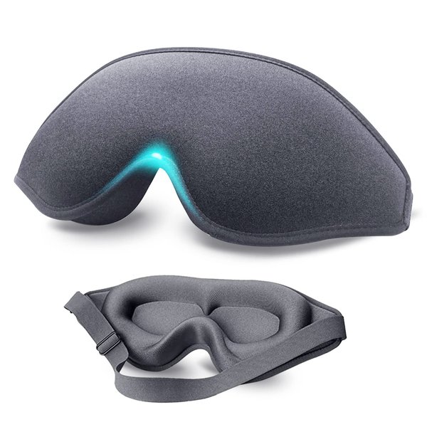 Eye Mask for Sleeping Blackout - AUPHIL 3D Contoured Eye Mask for Lash Extension Blindfold Sleeping Mask for Men Women Side Sleeper 100% Light Blocking, Soft Weighted Sleep Eye Mask for Travel Flight