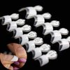 12 Sizes White French Fake Nail Art Tips 24pcs/kit Short Wrap Edge Armor DIY Acrylic False Nails Manicure Accessories Tool x 10 kits
